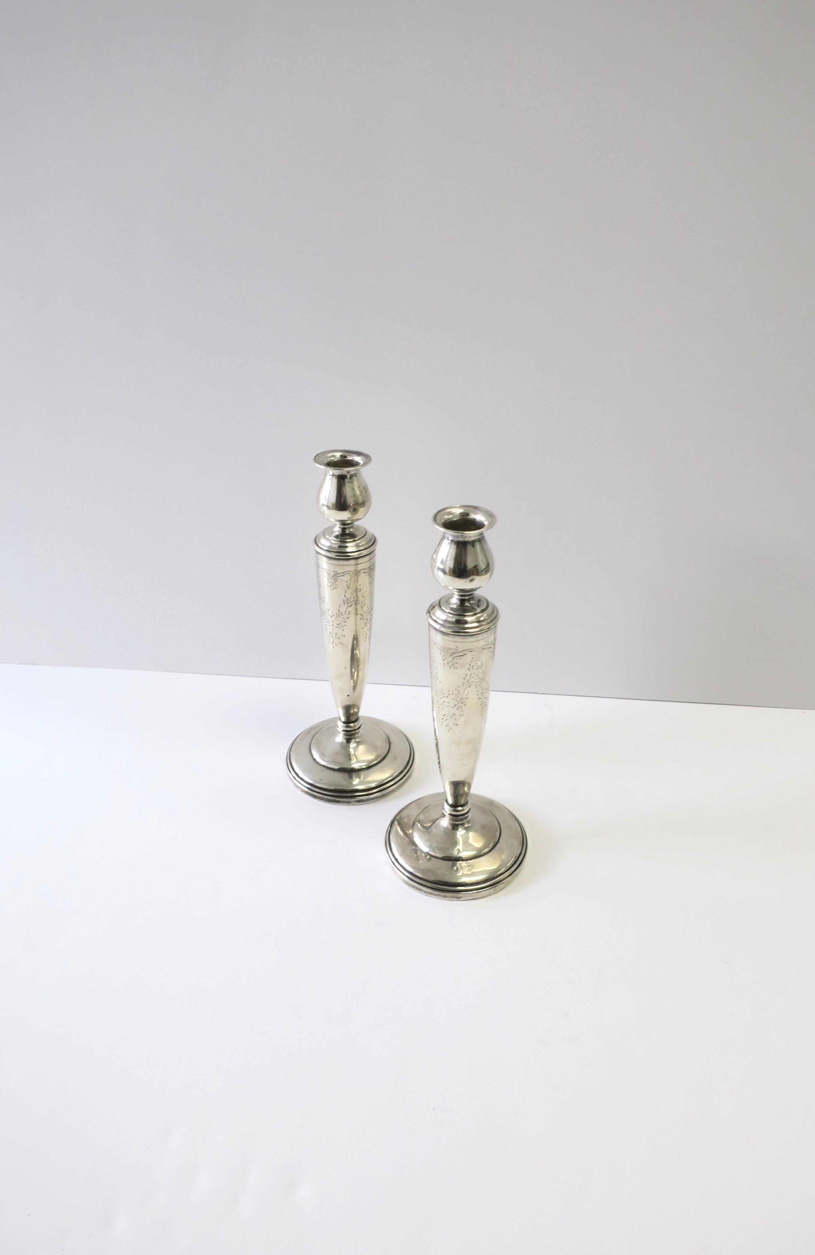 Sterling Silver Candlesticks, Pair 4