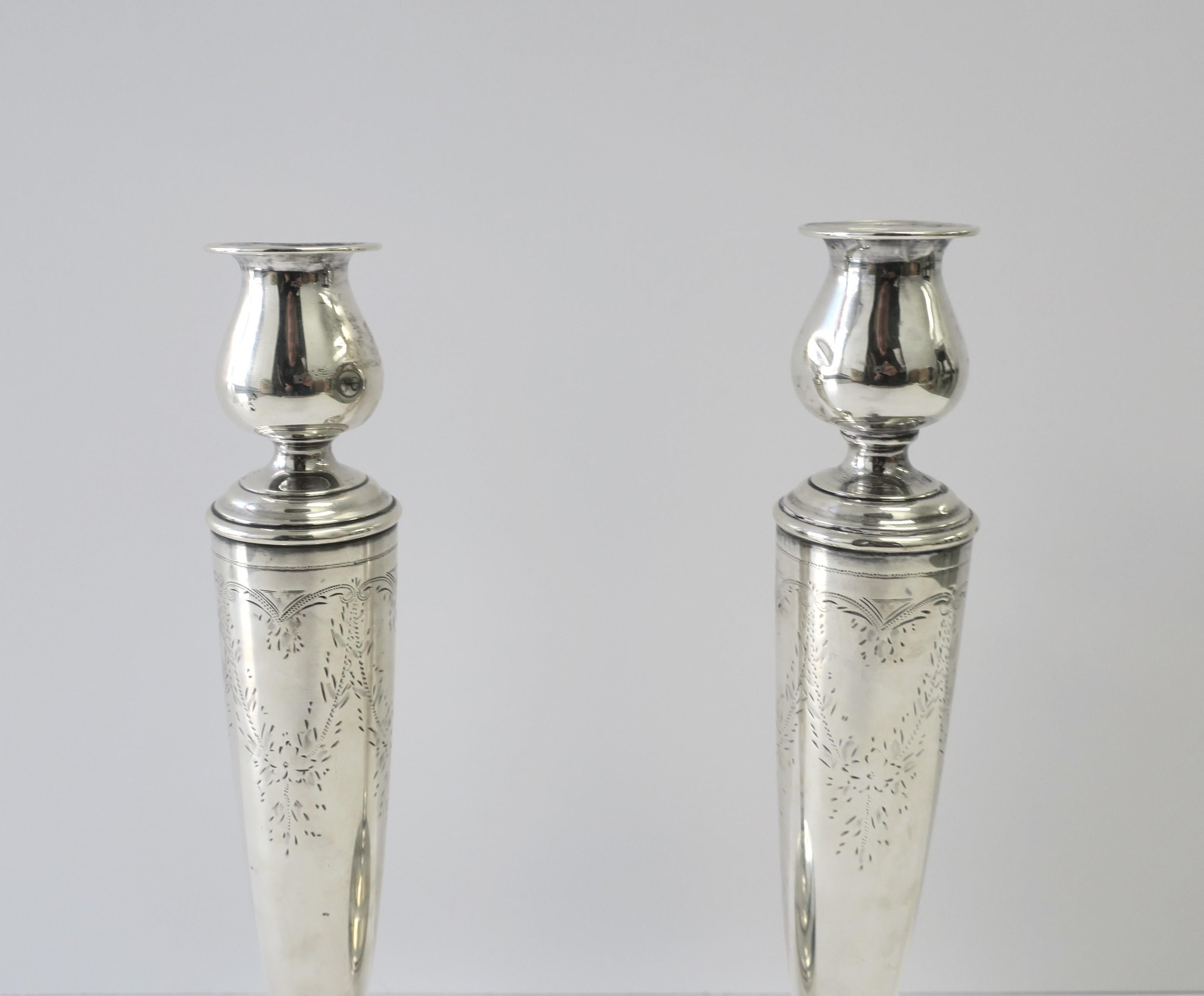 Sterling Silver Candlesticks, Pair 7