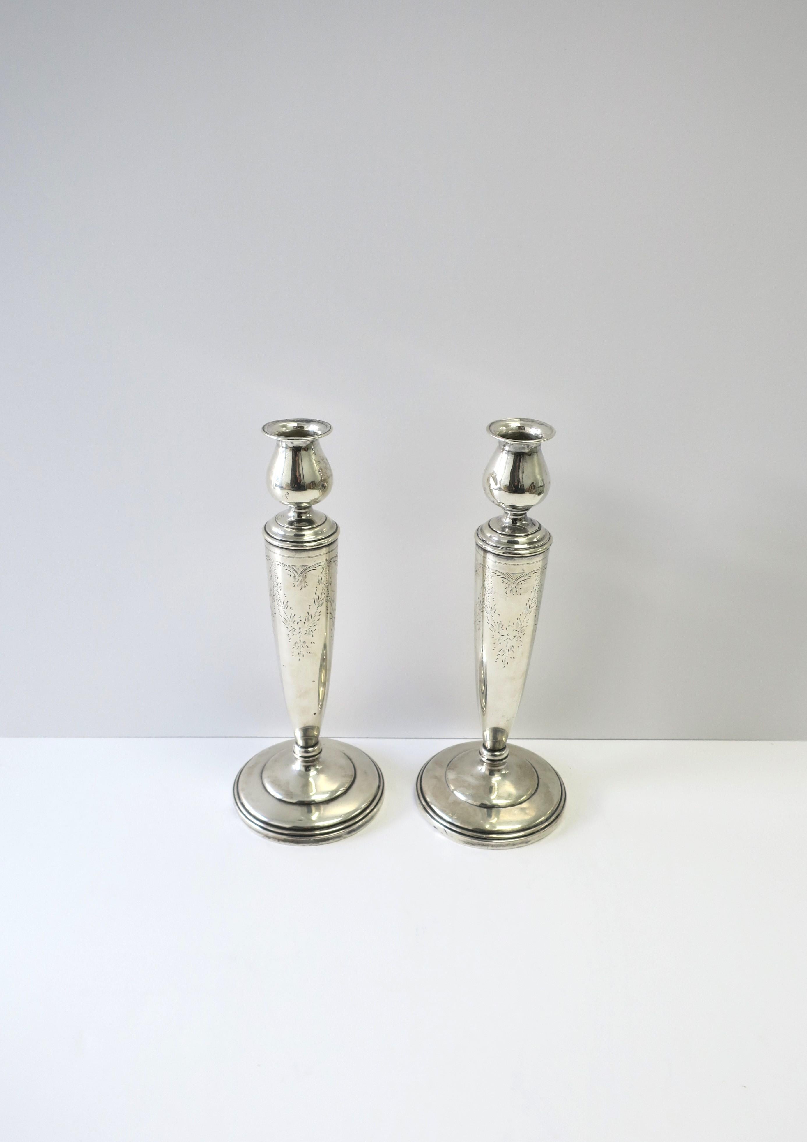 Sterling Silver Candlesticks, Pair 2