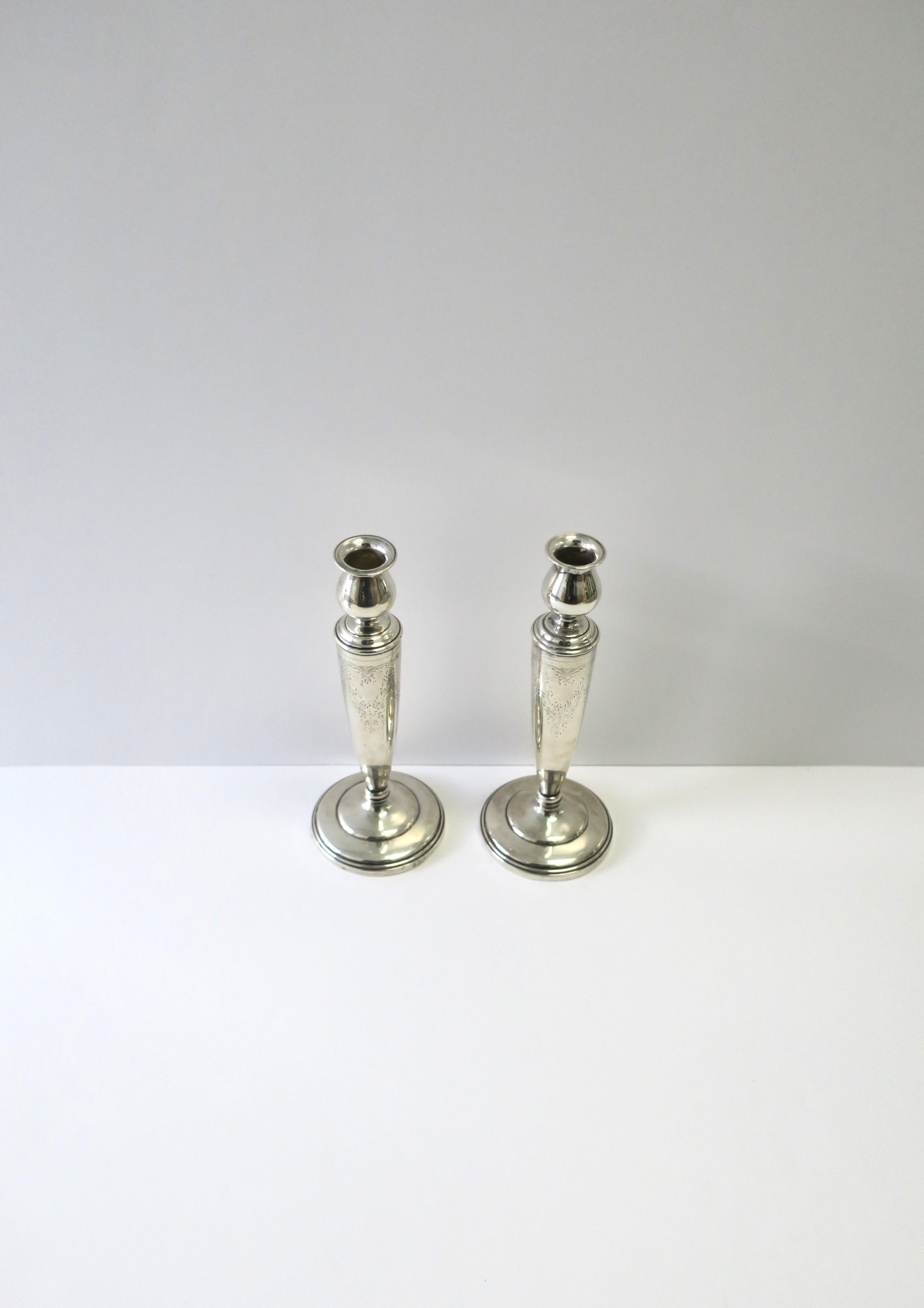 Sterling Silver Candlesticks, Pair 3