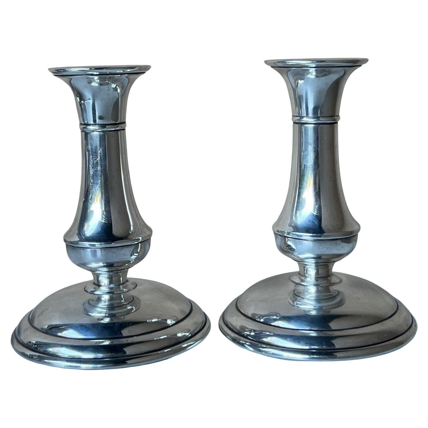 Sterling Silver Candlesticks by Richard Dimes, Set of 2, C. 1910s