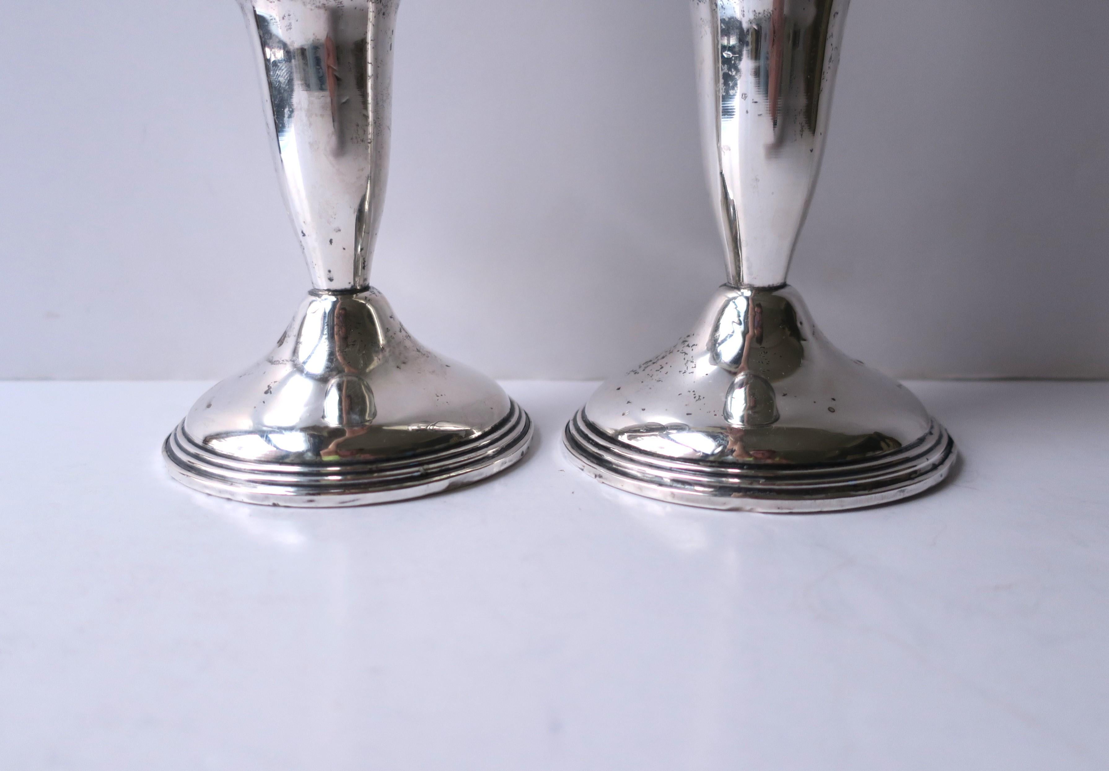 Sterling Silver Candlesticks  For Sale 6