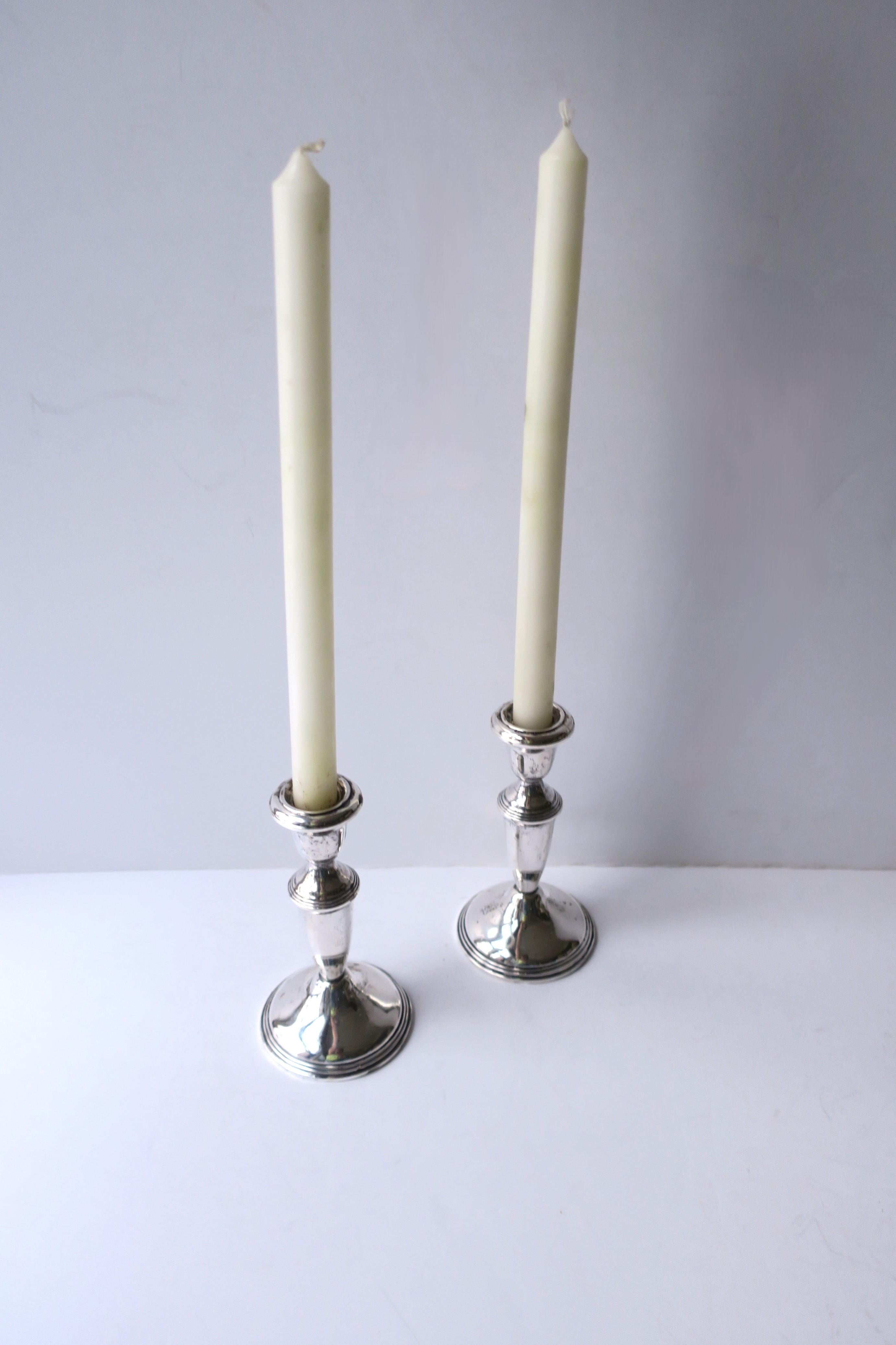 Sterling Silver Candlesticks  For Sale 2