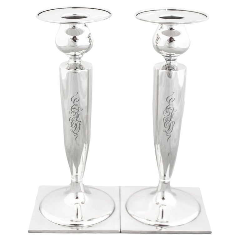 Sterling Silver Candlesticks For Sale at 1stDibs