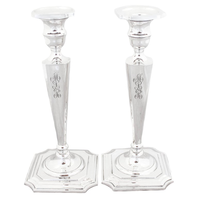 Sterling Silver Candlesticks For Sale at 1stDibs