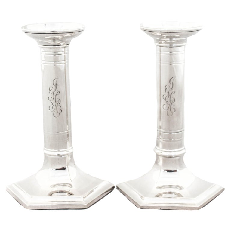 Sterling Silver Candlesticks For Sale at 1stDibs