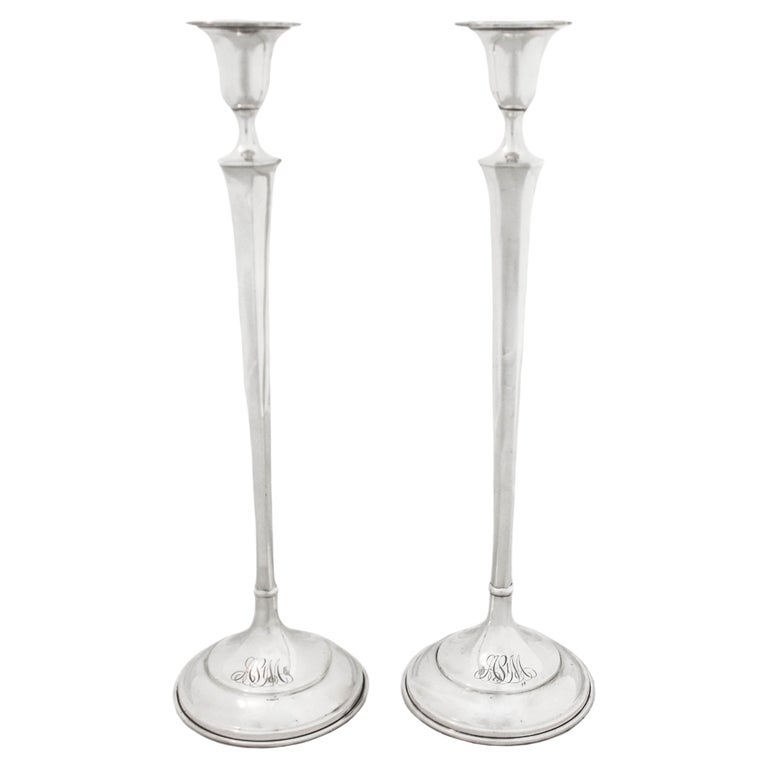 Sterling Silver Candlesticks For Sale at 1stDibs