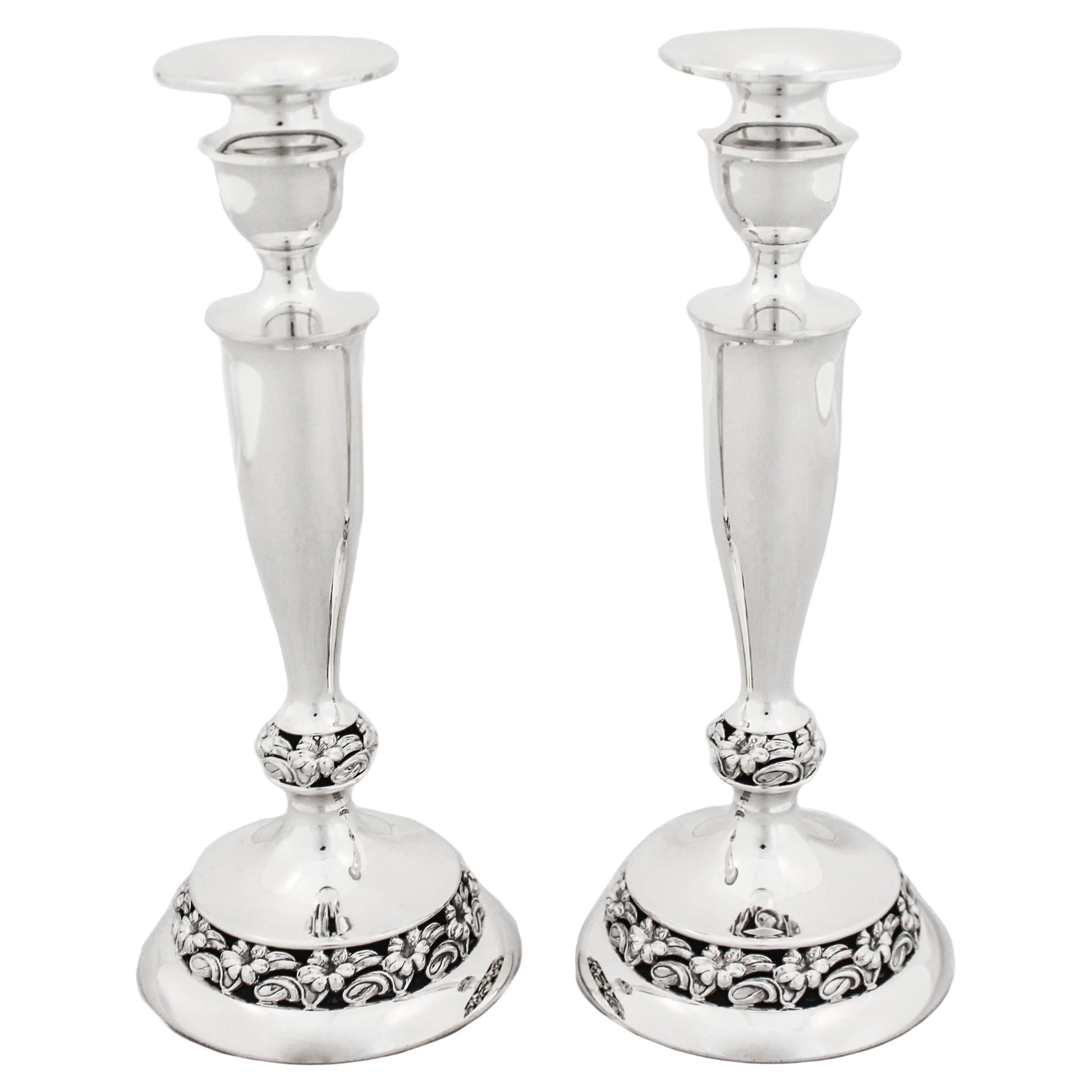 Sterling Silver Candlesticks For Sale at 1stDibs