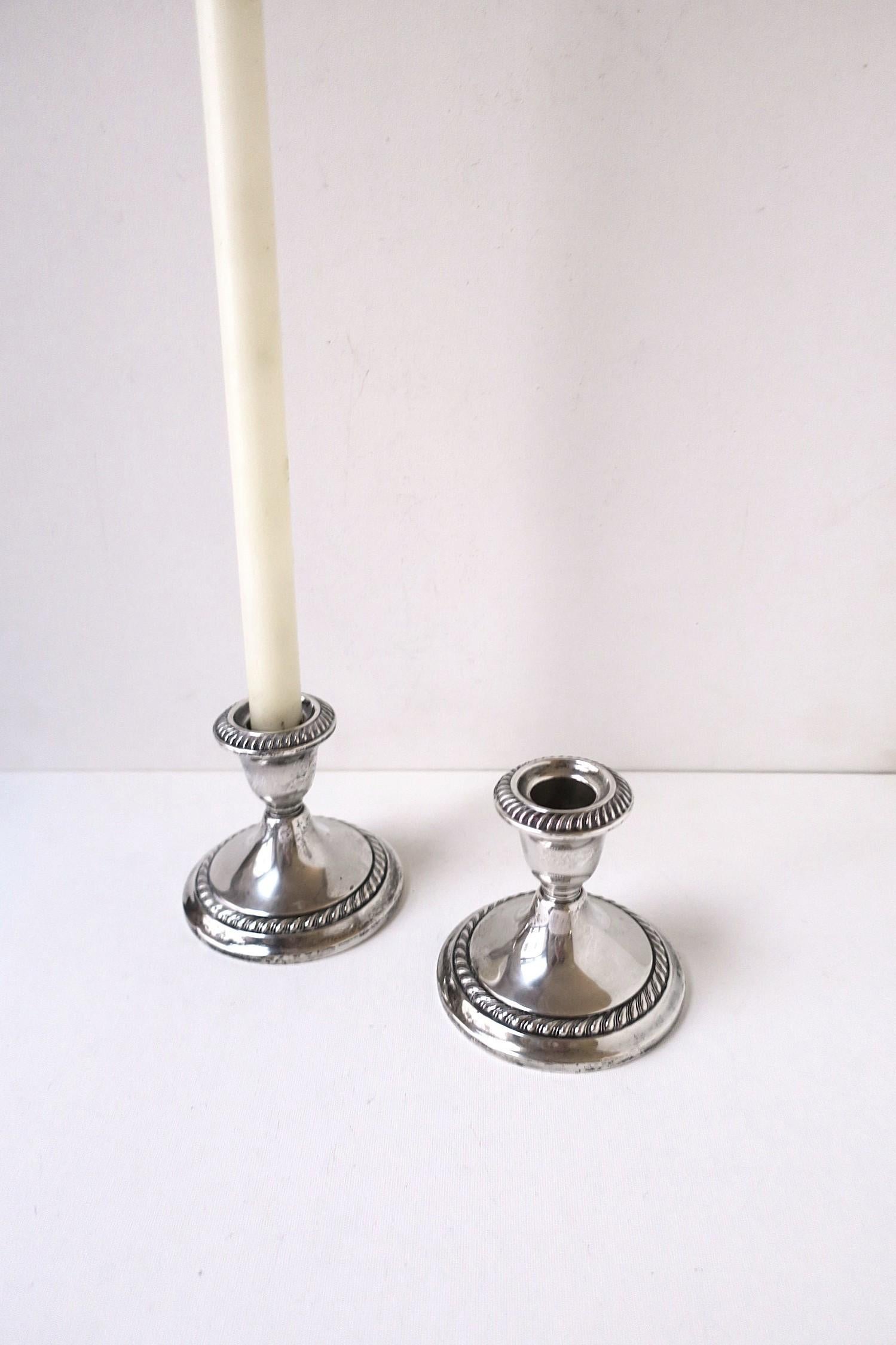 Portacandele in argento sterling, Gorham, Coppia In condizioni buone in vendita a New York, NY