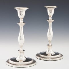 Sterling Silver Candlesticks John Younge Sheffield 1796