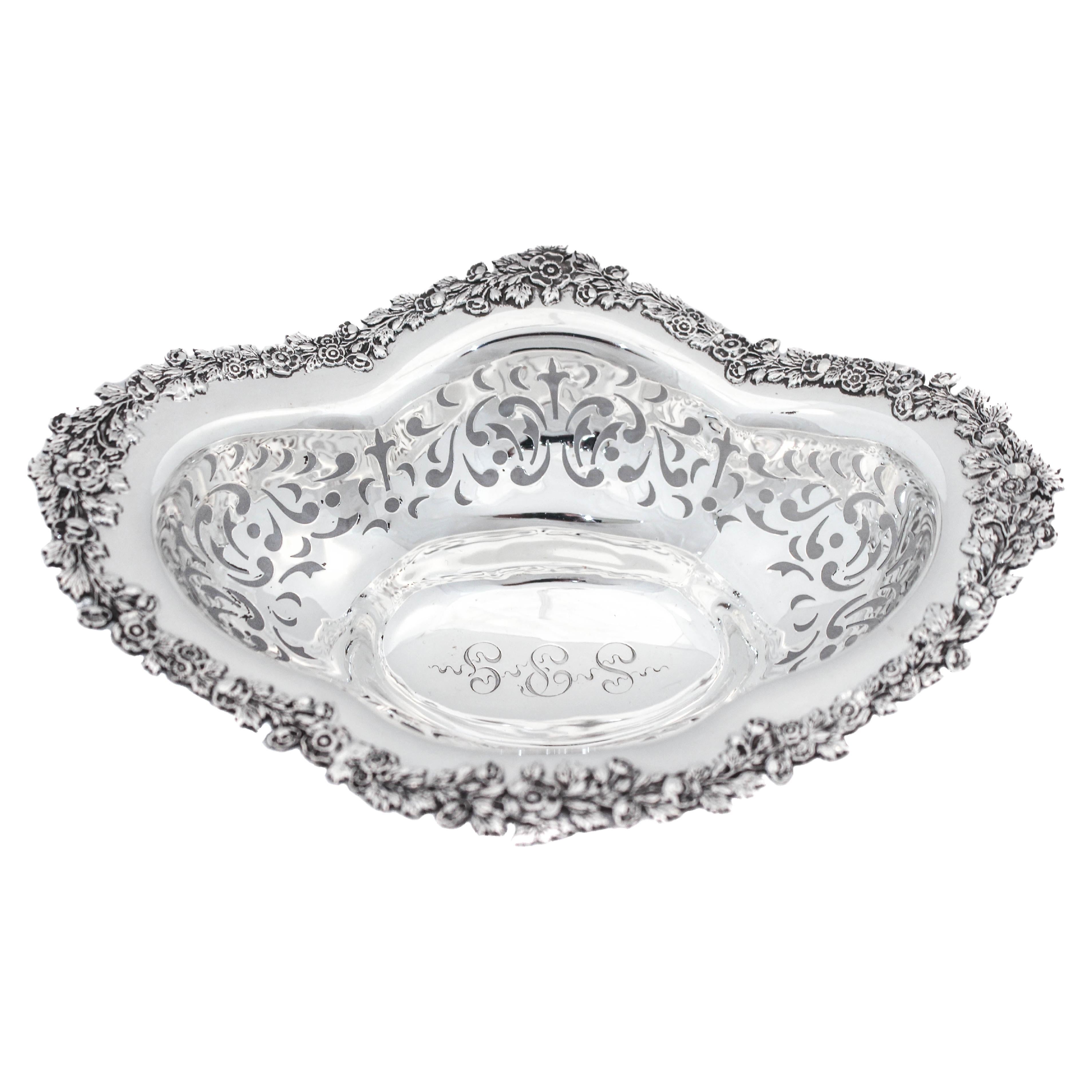 Fine French Engraved Sterling Silver Caviar Dish with Swivel Lid at 1stDibs