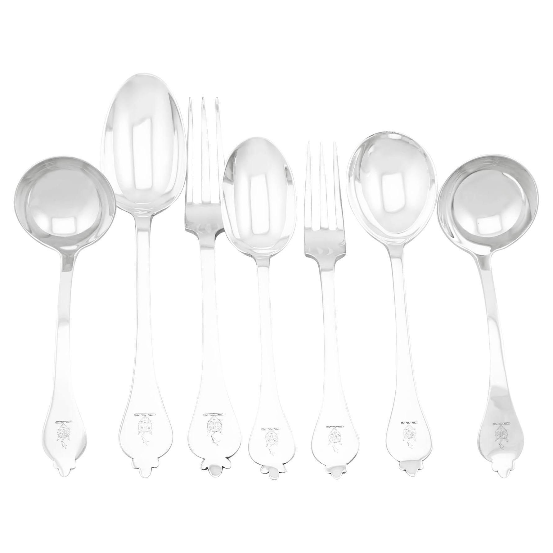 Gorham Mixed Metals Sterling Silver Flatware For 8 2 Available at 1stDibs