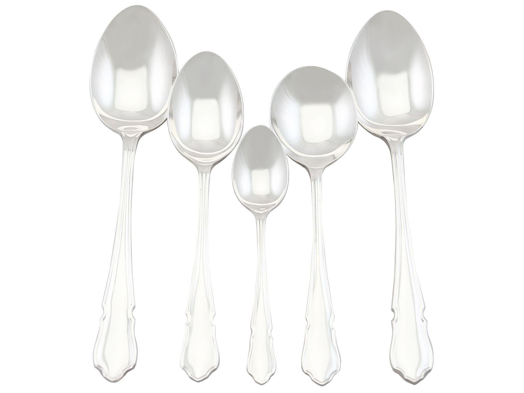 Sterling Silver Canteen of Cutlery for Six Persons, 2002 3