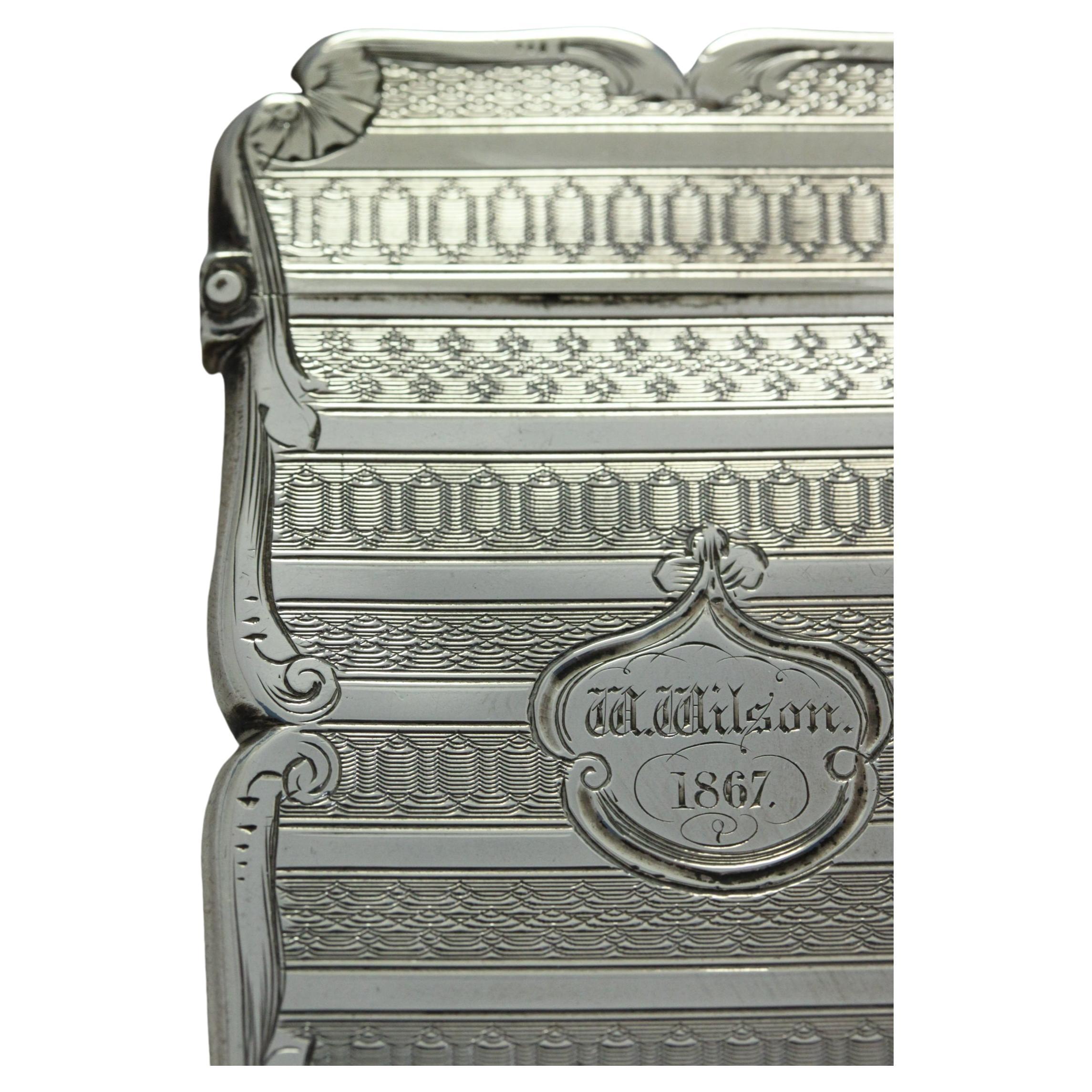 Sterling Silver Card Case by Edward Smith of Birmingham 1853