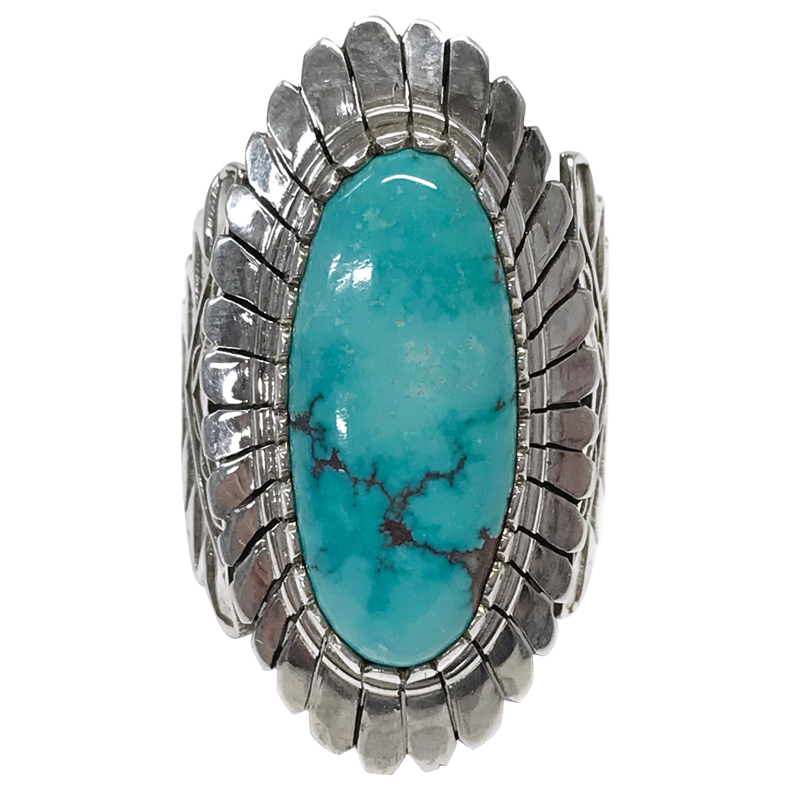 Sterling Silver Carico Lake Turquoise Ring