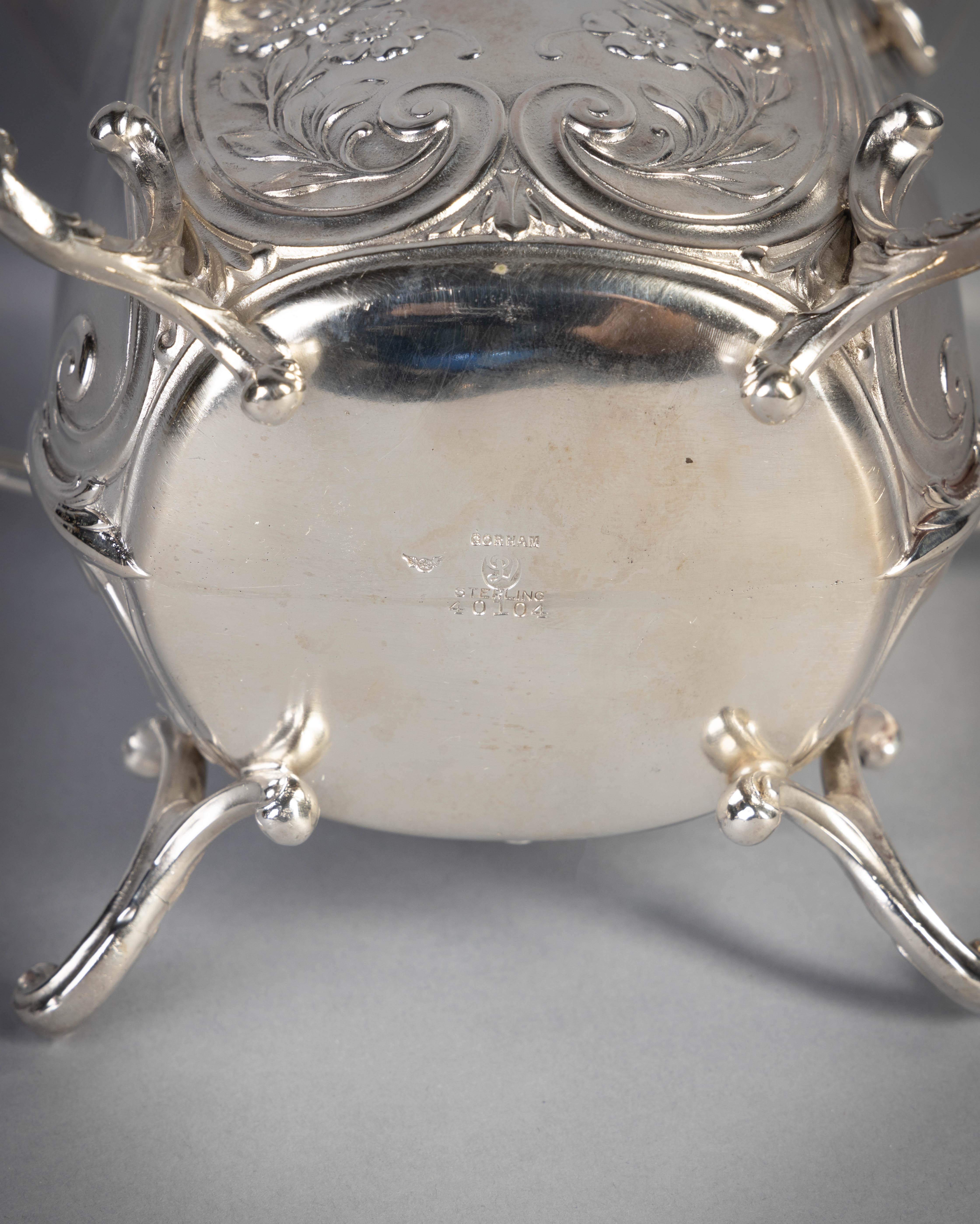 Late 19th Century Sterling Silver Carriage-Form Vase, Gorham, circa 1875 For Sale