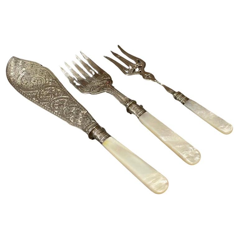 Silver Fish Knife And Forks - 213 For Sale on 1stDibs  antique silver fish  knife and fork set, solid silver fish knives and forks, antique fish knife  and fork set