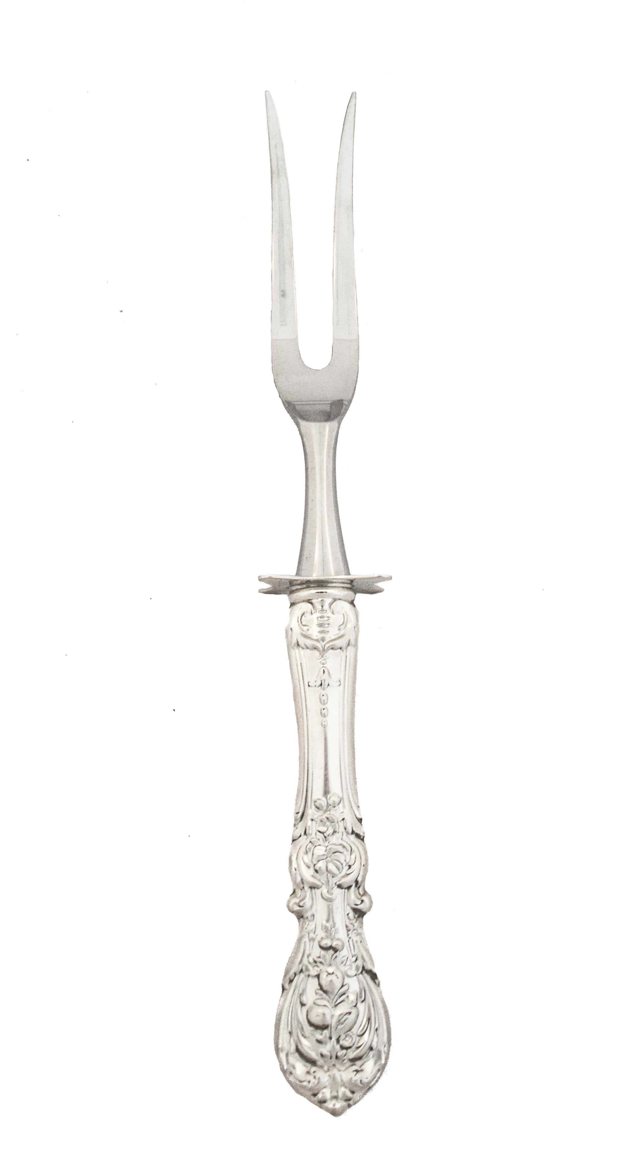 American Sterling Silver Carving Set For Sale