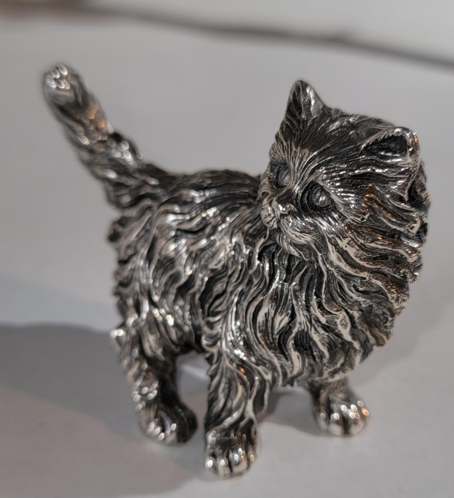 Gato de plata de ley siglo XX en venta