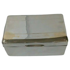 Antique Sterling Silver Cedar-Lined Cigarette Box