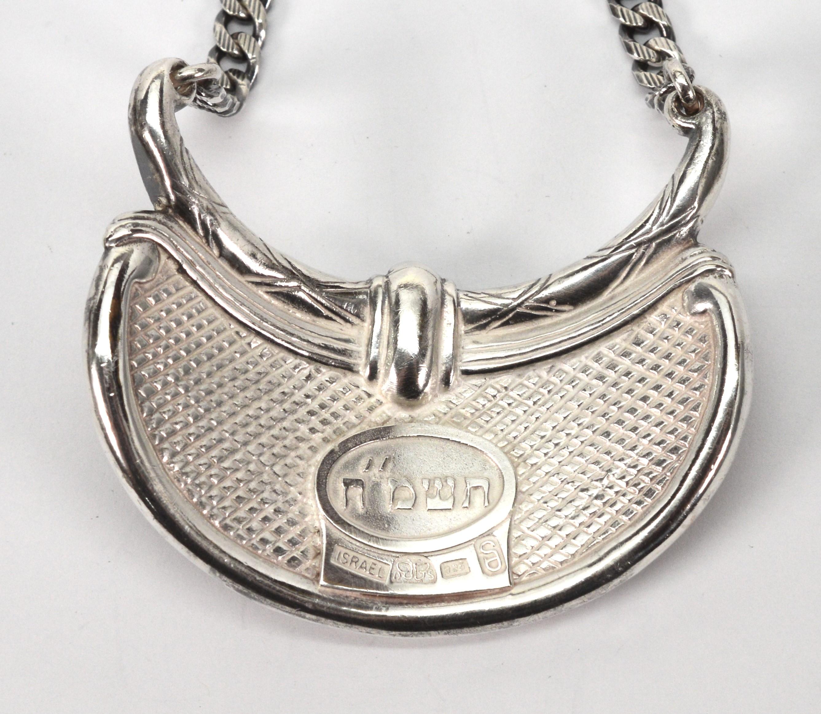 da uomo o donna Etichetta per bottiglia in argento Sterling Celebration L'Chaim Decanter di Yossi Dudek Swed in vendita