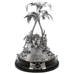 Admiral Tryons Antique Sterling Silver Centrepiece made by Elkington & Co. 