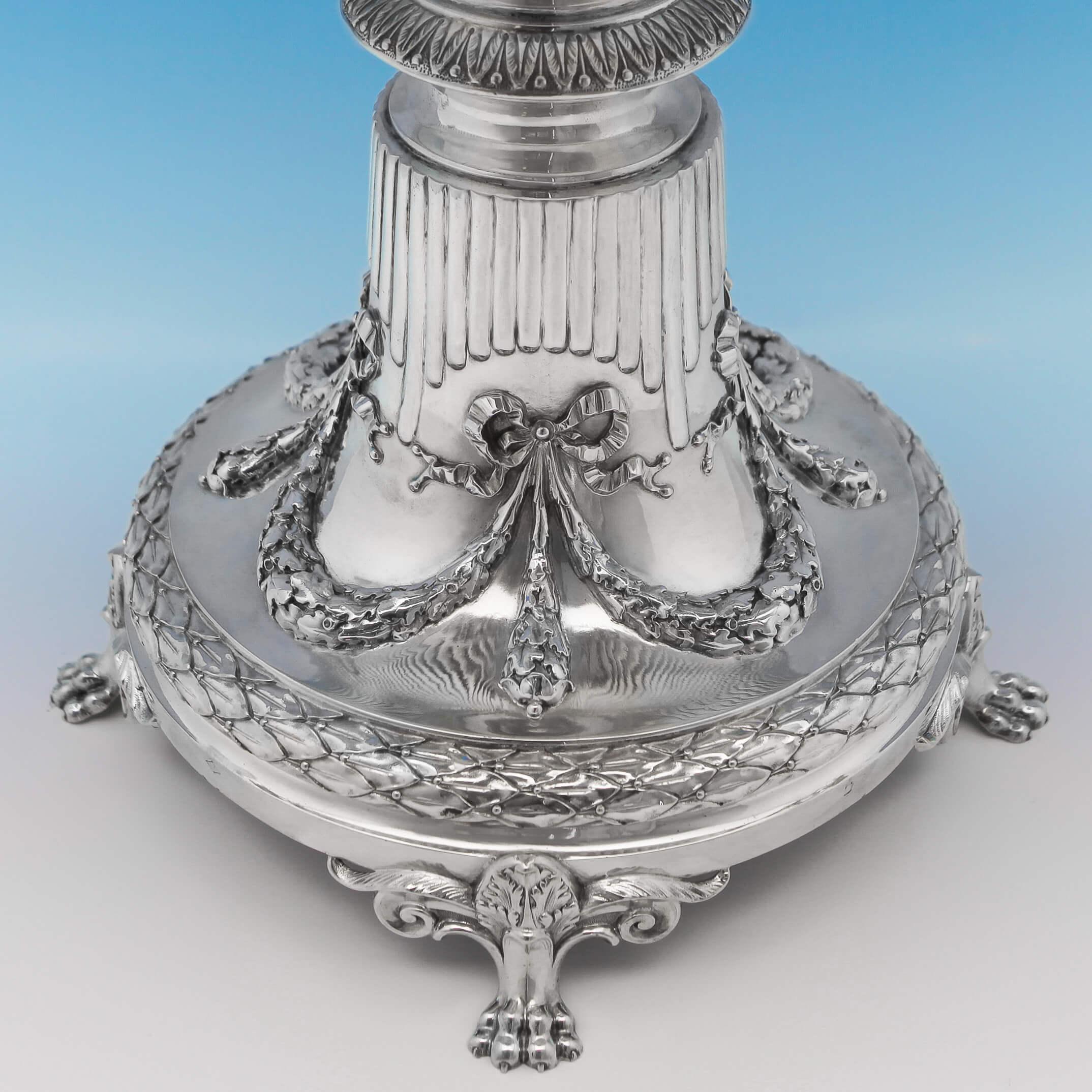 Romantico Odiot - Parigi 1830 - Splendido e grande jardiniere su plateau - centrotavola in vendita