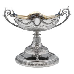 Antique French Sterling Silver Centrepiece Jardinière and Plateau - Odiot c.1830