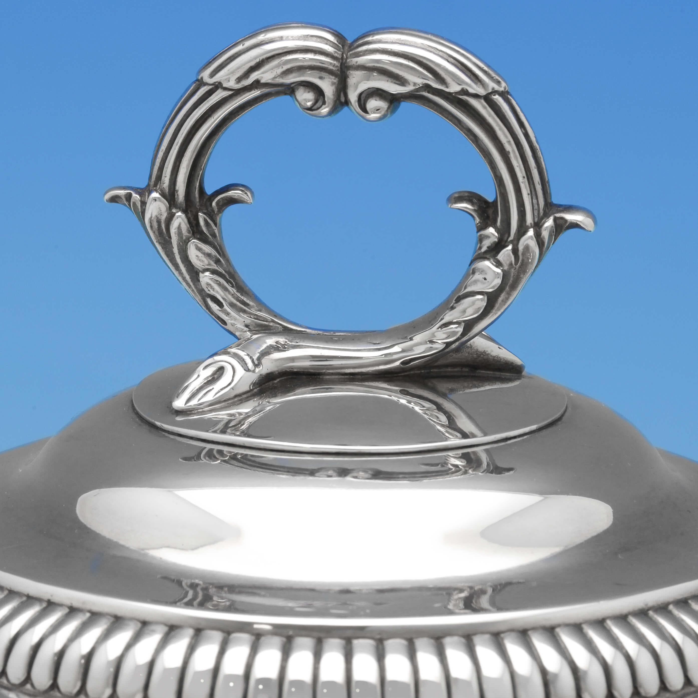 19. Jahrhundert Regency Antike Sterling Silber Chafing Dish von William Stroud (Englisch) im Angebot