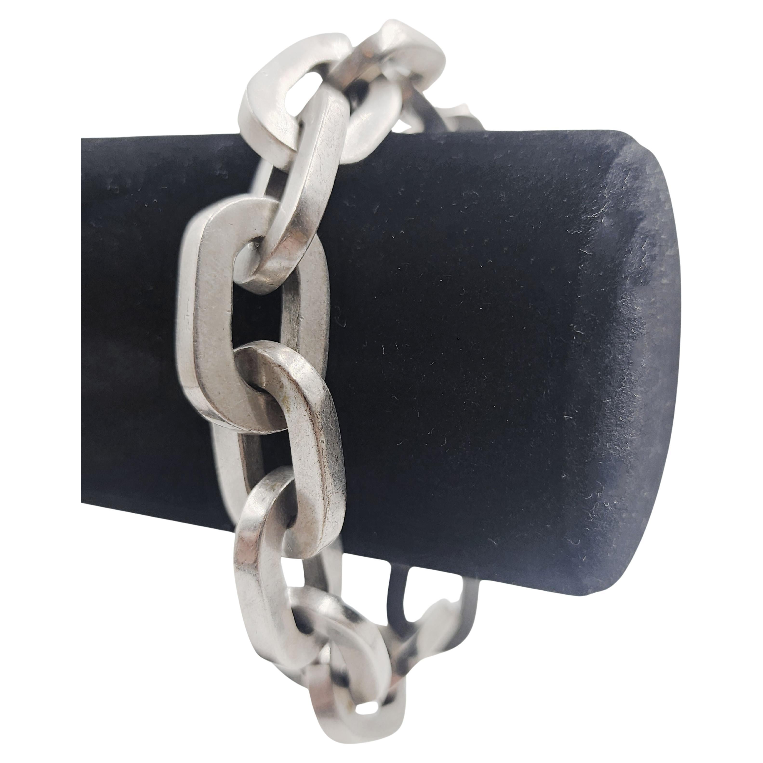 Sterling silver chain link bracelet