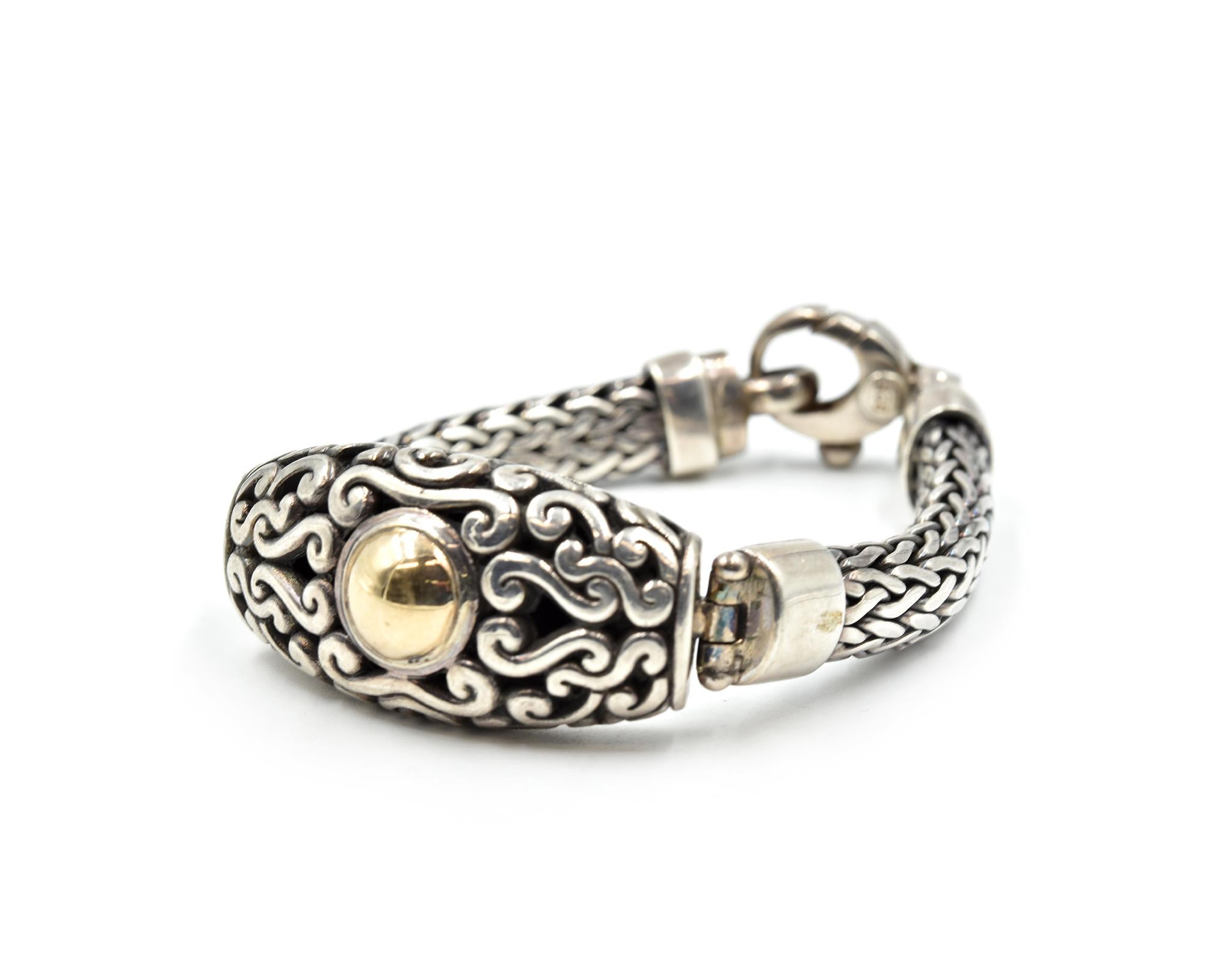Modern Sterling Silver Chain Style Bracelet
