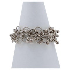 Sterling Silver Chainmail Starter Charm Bracelet 8" - 925