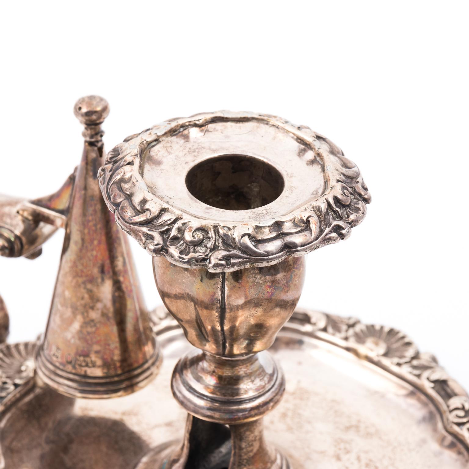 Sterling Silver Chamber Stick with Candle Snuffer 1