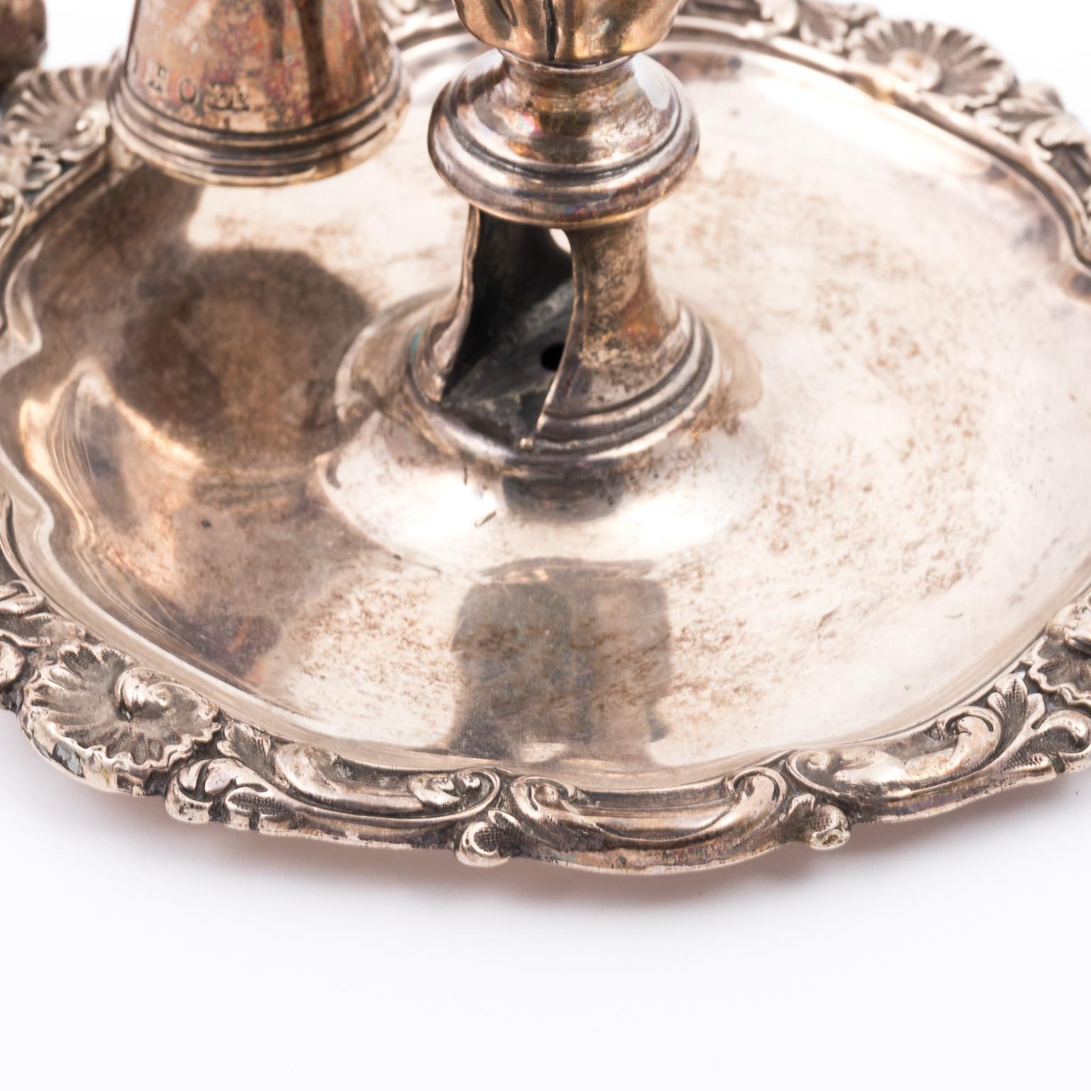 Sterling Silver Chamber Stick with Candle Snuffer 2