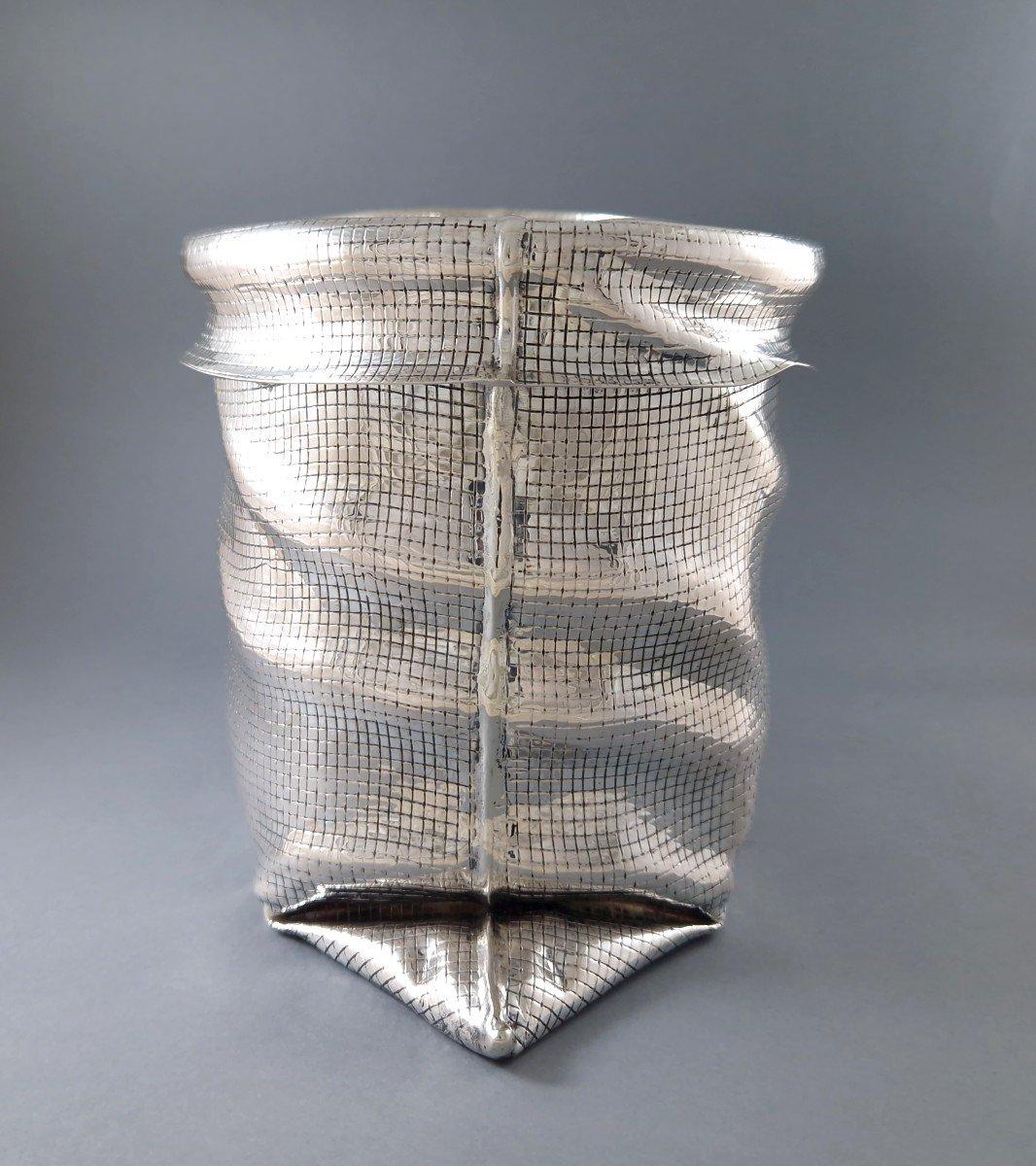Sterling Silver Champagne Bucket In Excellent Condition In Saint-Ouen, FR