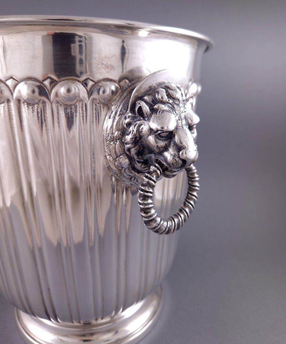 Sterling Silver Champagne Bucket lion head For Sale 1