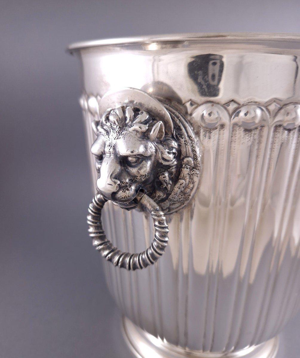 Sterling Silver Champagne Bucket lion head For Sale 2