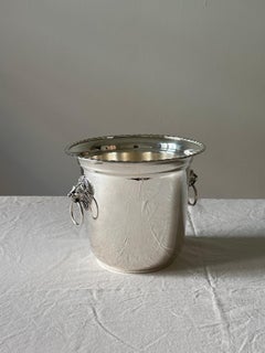 Sterling Silver Champagne Bucket or Wine Cooler with Lion Heads