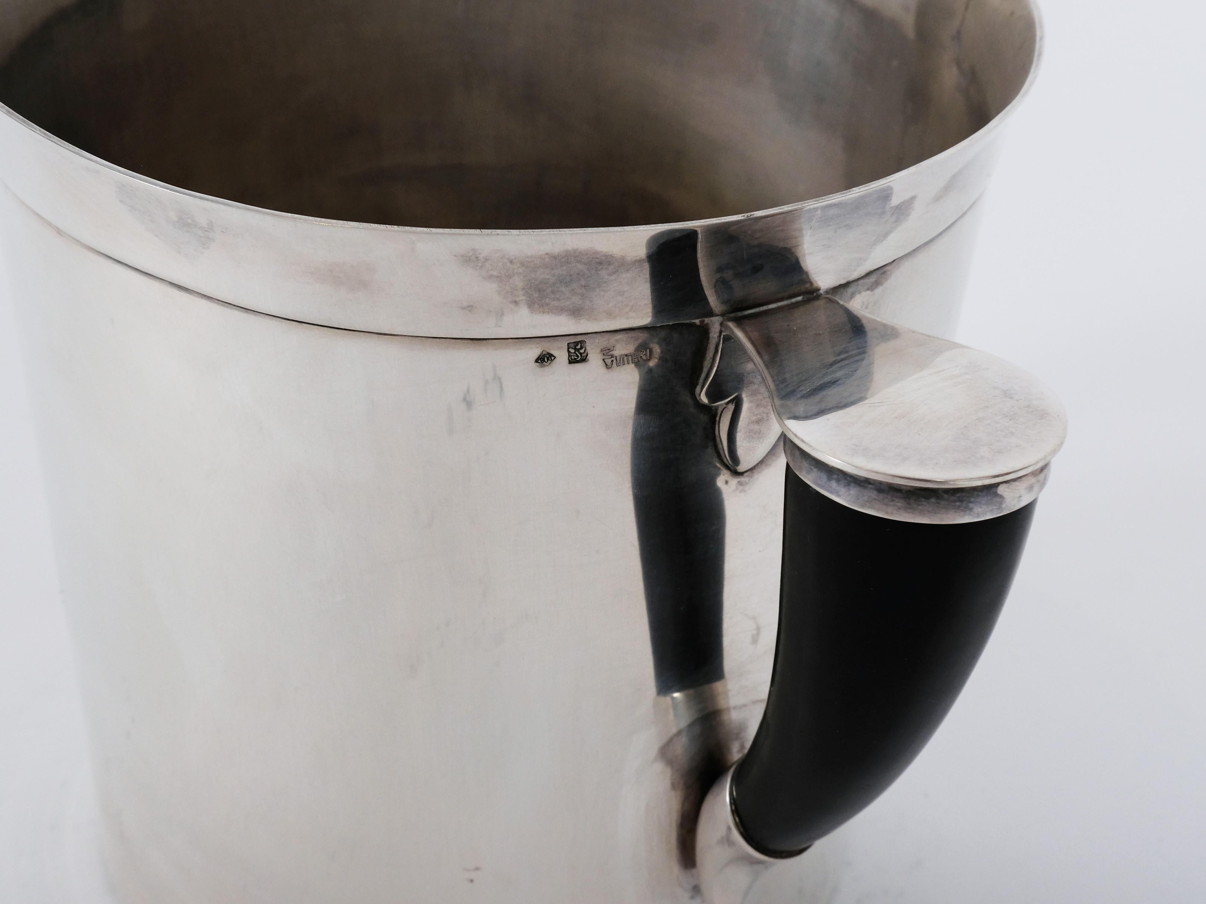 Art Deco Sterling Silver Champagne Ice Bucket For Sale