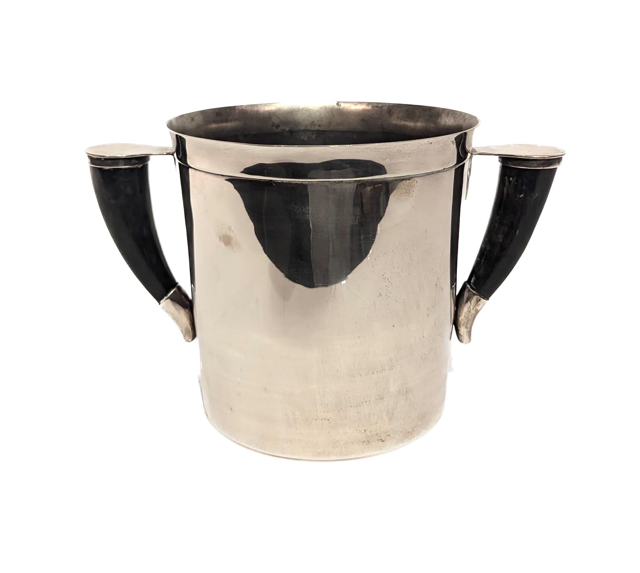 Sterling Silver Champagne Ice Bucket In Good Condition For Sale In Miami, FL
