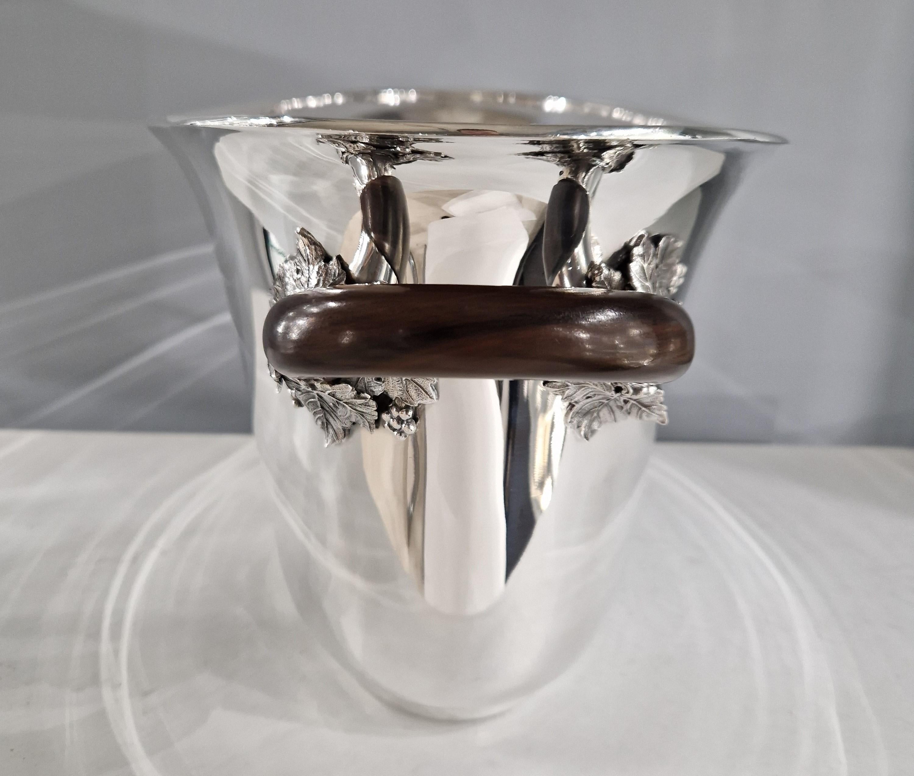 Argento 925 Secchiello per champagne in argento Sterling per raffreddare il vino in vendita