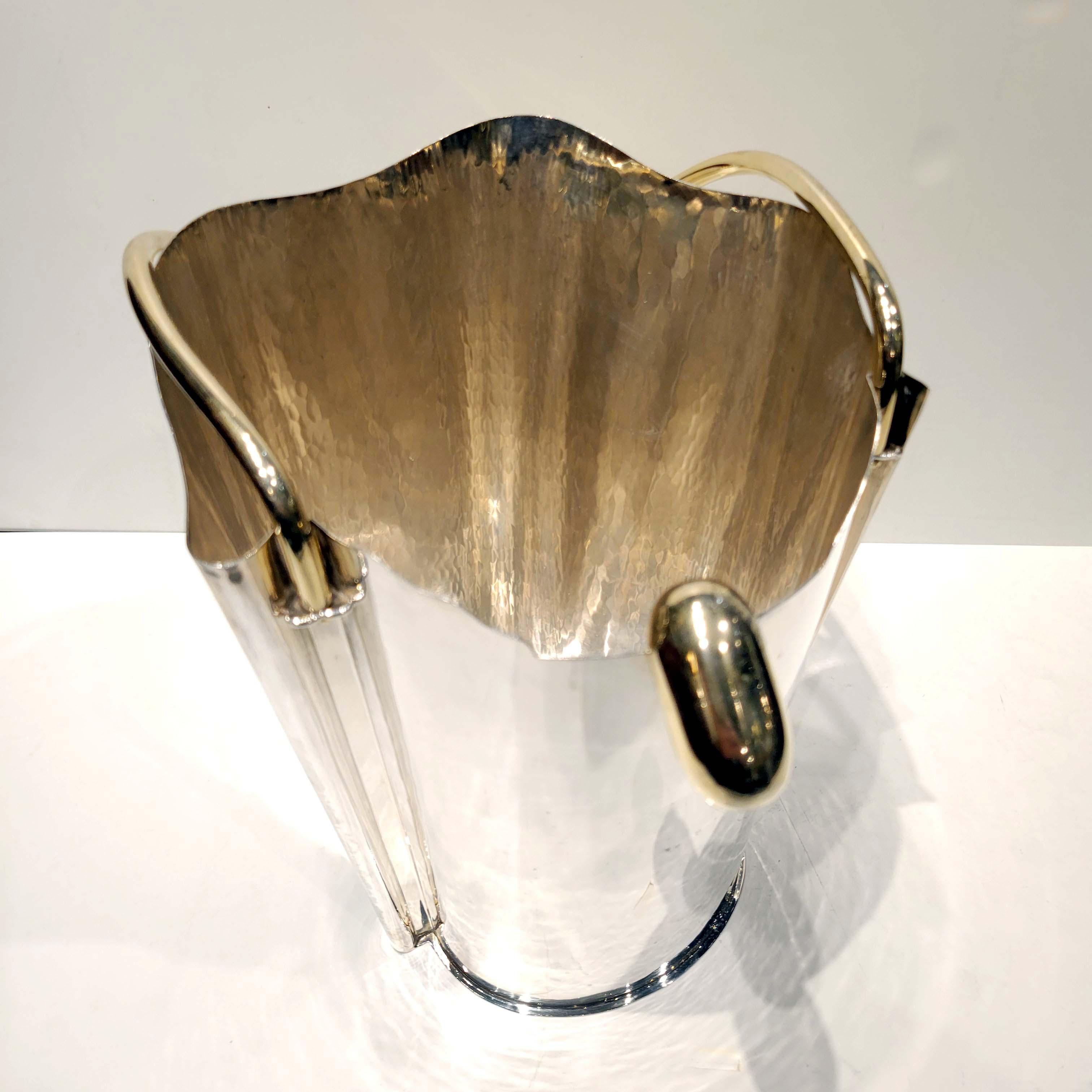 Modern Sterling Silver Champagne or Ice Bucket Designed by Borek Sipek for Cleto Munari For Sale
