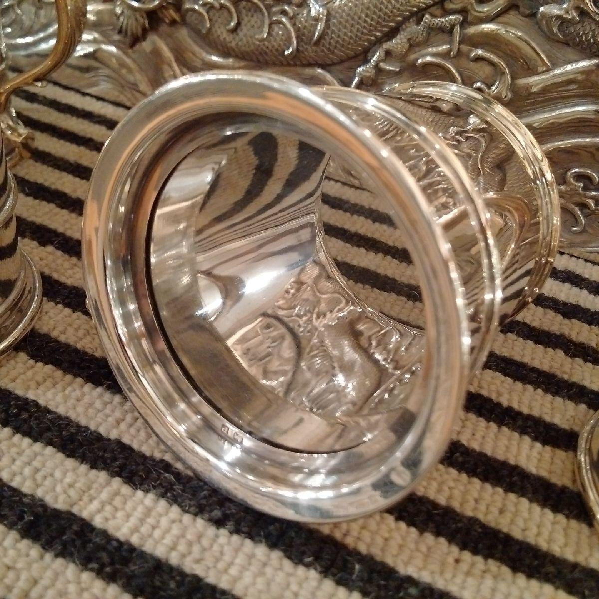 Champagnerkrüge aus Sterlingsilber mit Glasböden:: 1939 1