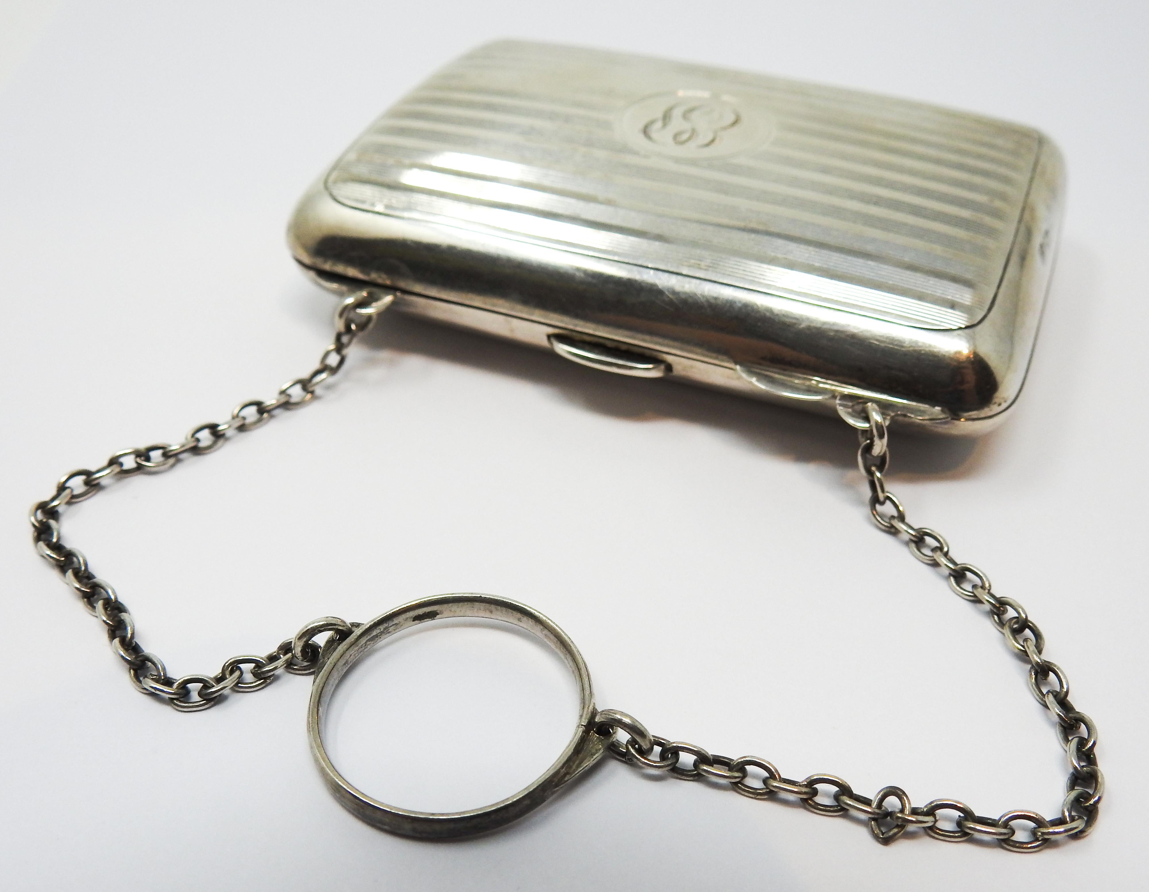 Metalwork Sterling Silver Change Purse, Mid-20th Century For Sale