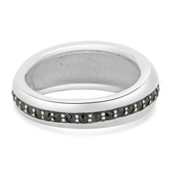 Sterling Silver Channel Set Marcasite Ring