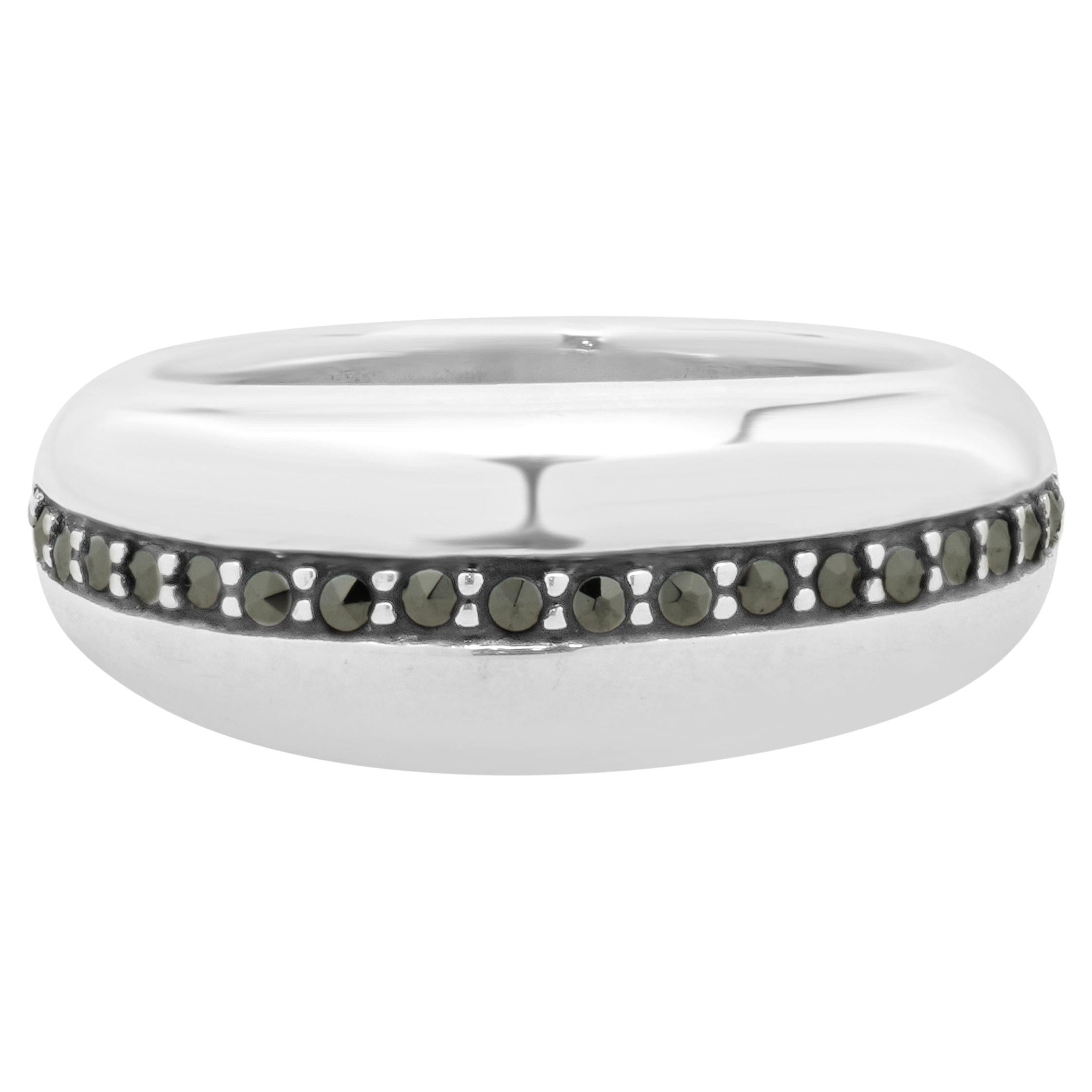 Anello con Marcasite incastonata in argento 925