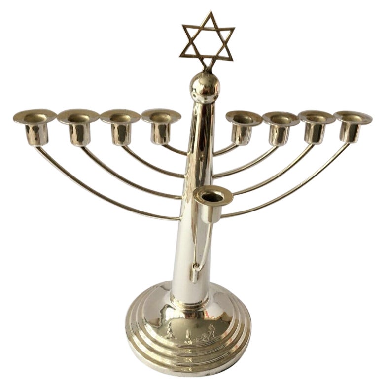 Sterling Silver Chanukia with Magen David, 1954