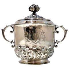 Sterling Silver Charles II Porringer & Cover London ID, Jacksons p130