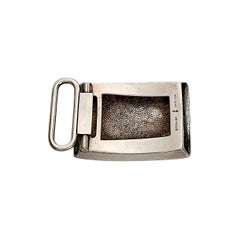 Sterling Silver Charles Thomae for Cartier Belt Buckle with Monogram