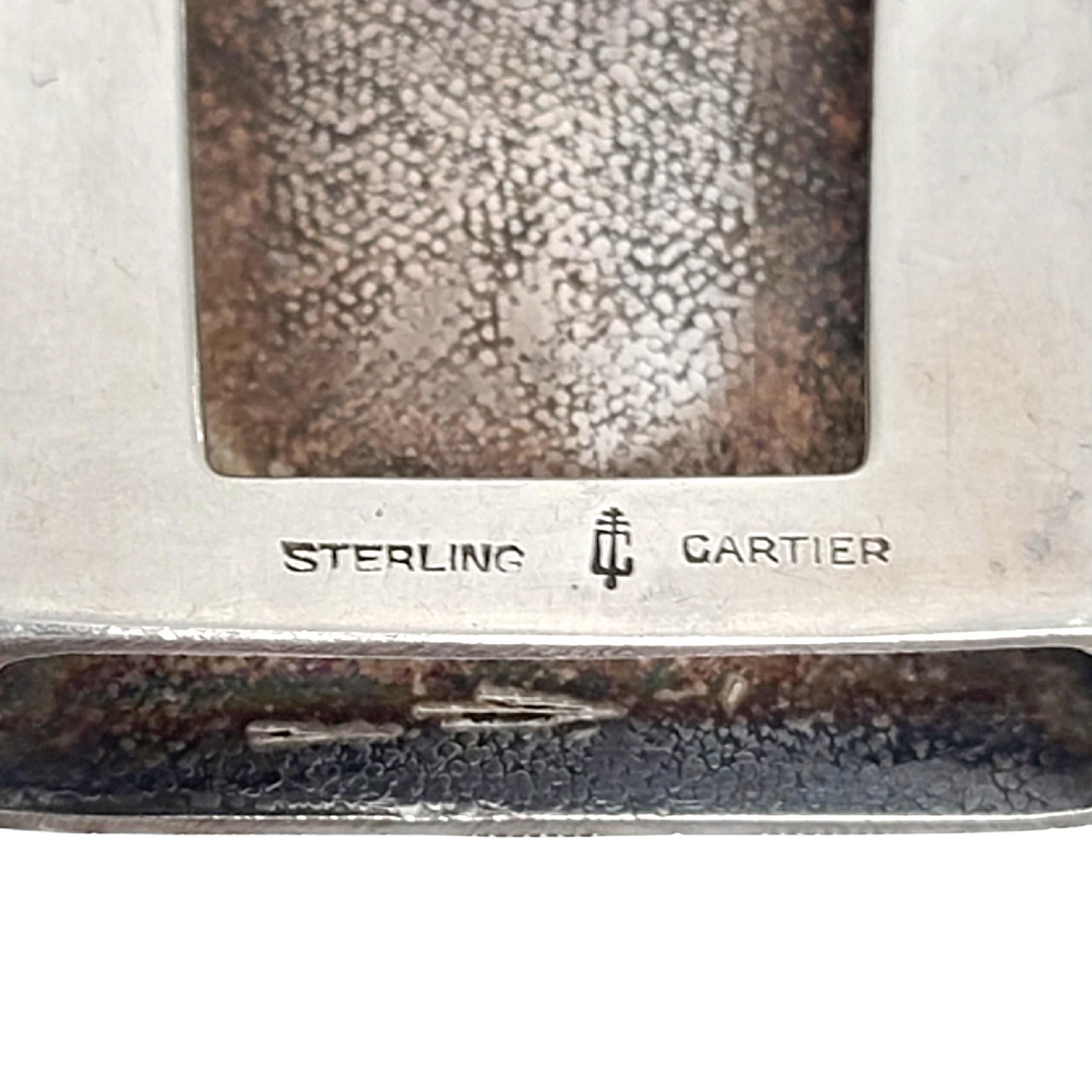 Women's or Men's Sterling Silver Charles Thomae for Cartier Belt Buckle with Monogram